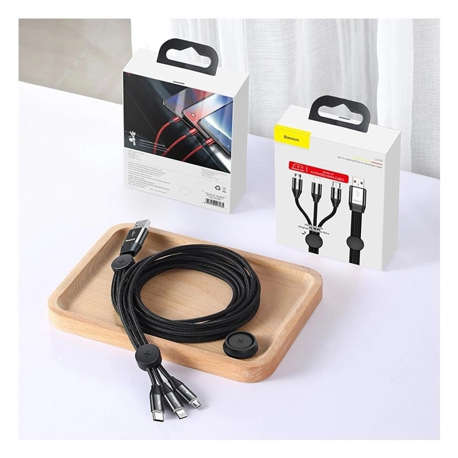 3in1 Charging Cable - 1m iOS/Micro USB/Type C