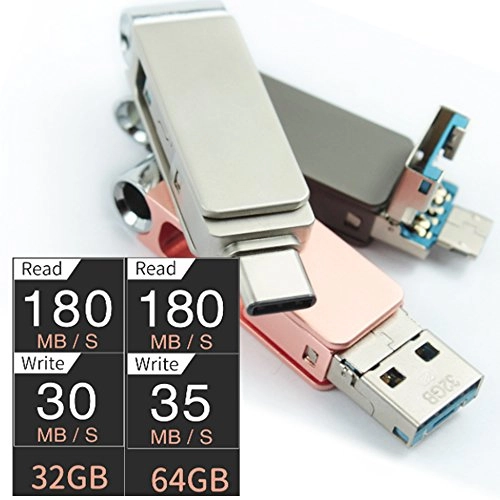 TC-301 - USB 3.0 32GB Type-C USB-A Micro USB