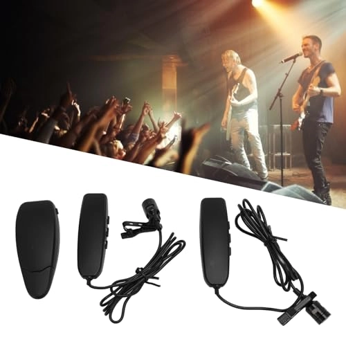 Wireless Lavalier Microphone - 2 x Microphones 2.4-2.483GHz
