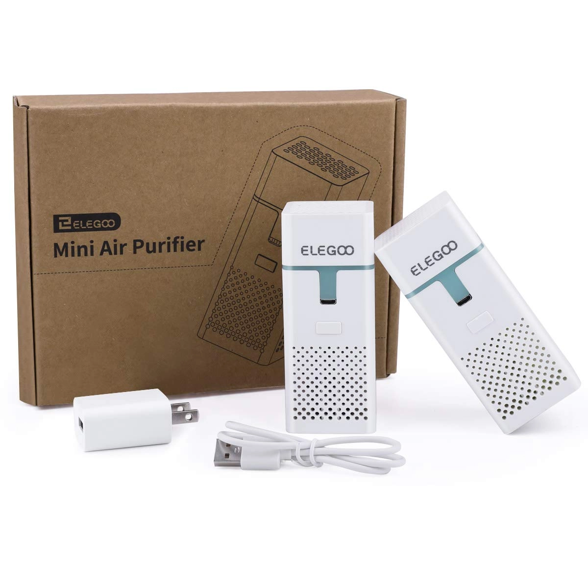 Mini Air Purifier - 2PCS Activated Carbon Filter Universal Adaptor