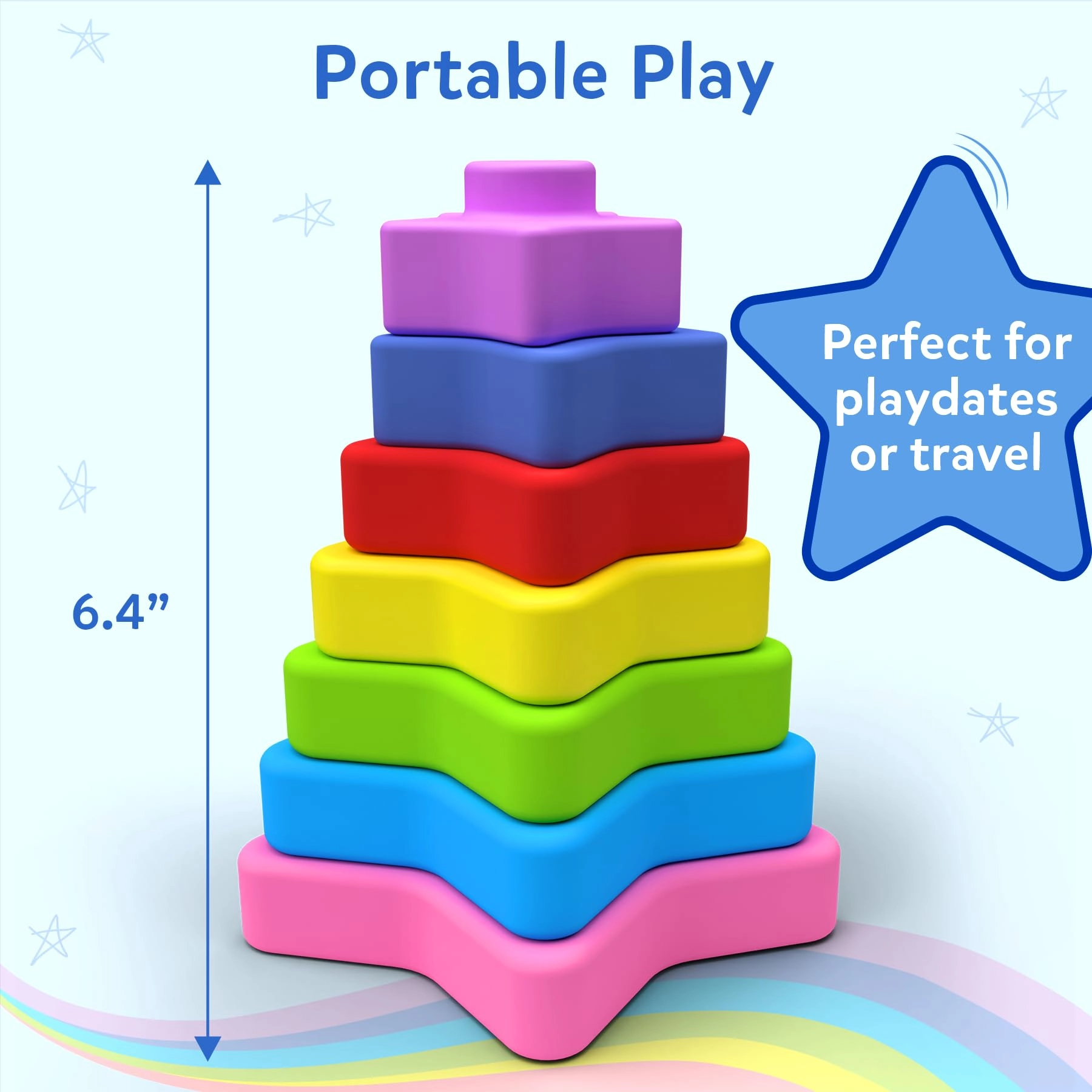 Skillmatics Starry Stacker - 6 Months to 3 Years 7 pieces