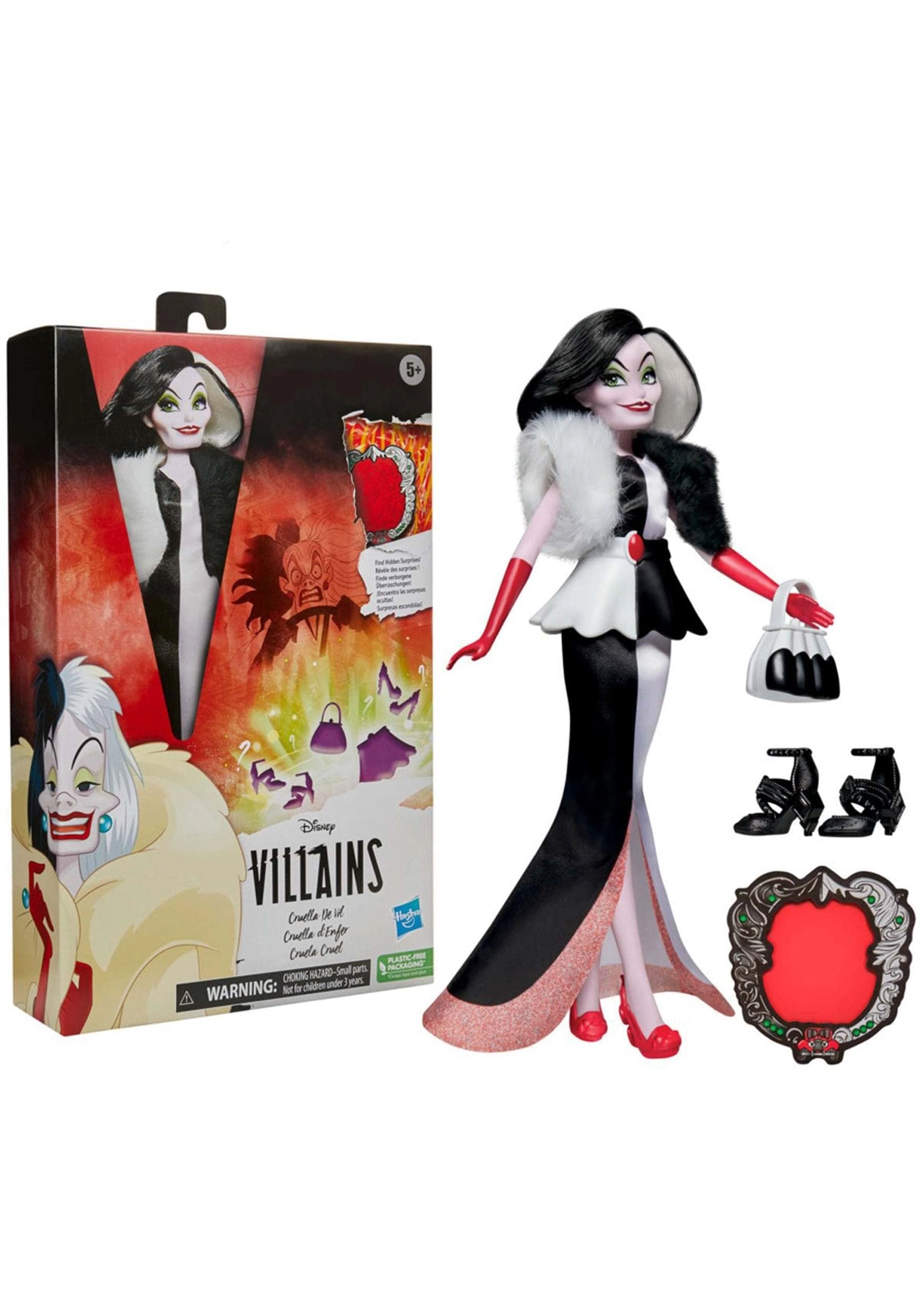 Hasbro Cruella De Vil Fashion Doll - 11-inch Plastic Ages 5+