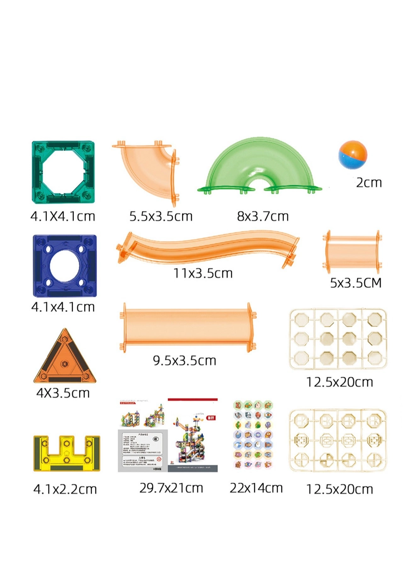 Slide Ball Magnetic Blocks - 160 pcs