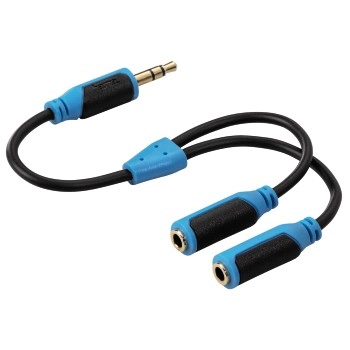 Dual 3.5mm Audio Adapter Cable - 0.2 Meter
