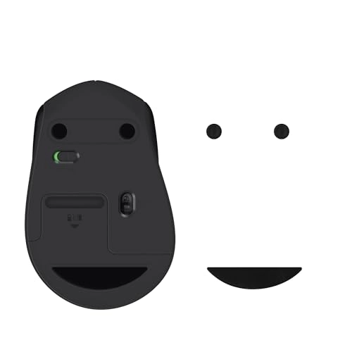 Replacement Mouse Feet Set - Compatible with Logitech M330/M280/M275 Black