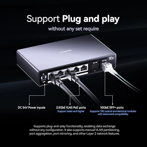 PoE 5x 2.5G|1x SFP+|WEB UI - 7-ports