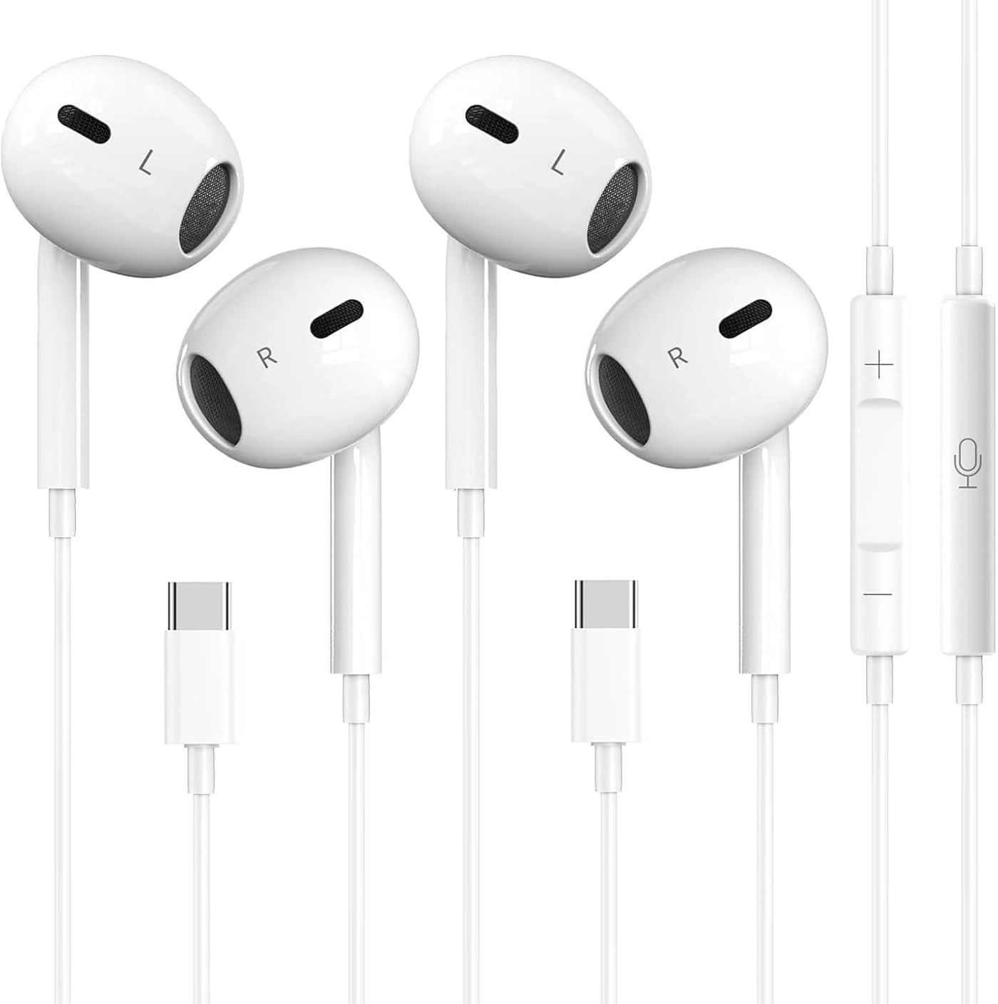 Nvnceiw USB C Headphones Wired Earbud Pack
