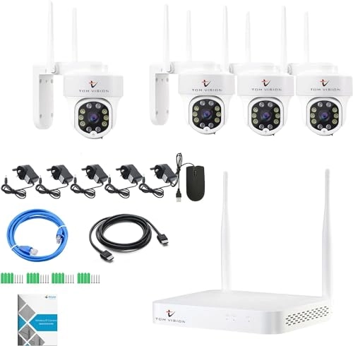 10 Channel Wireless Security PTZ Camera System - 4pcs 10 5MP