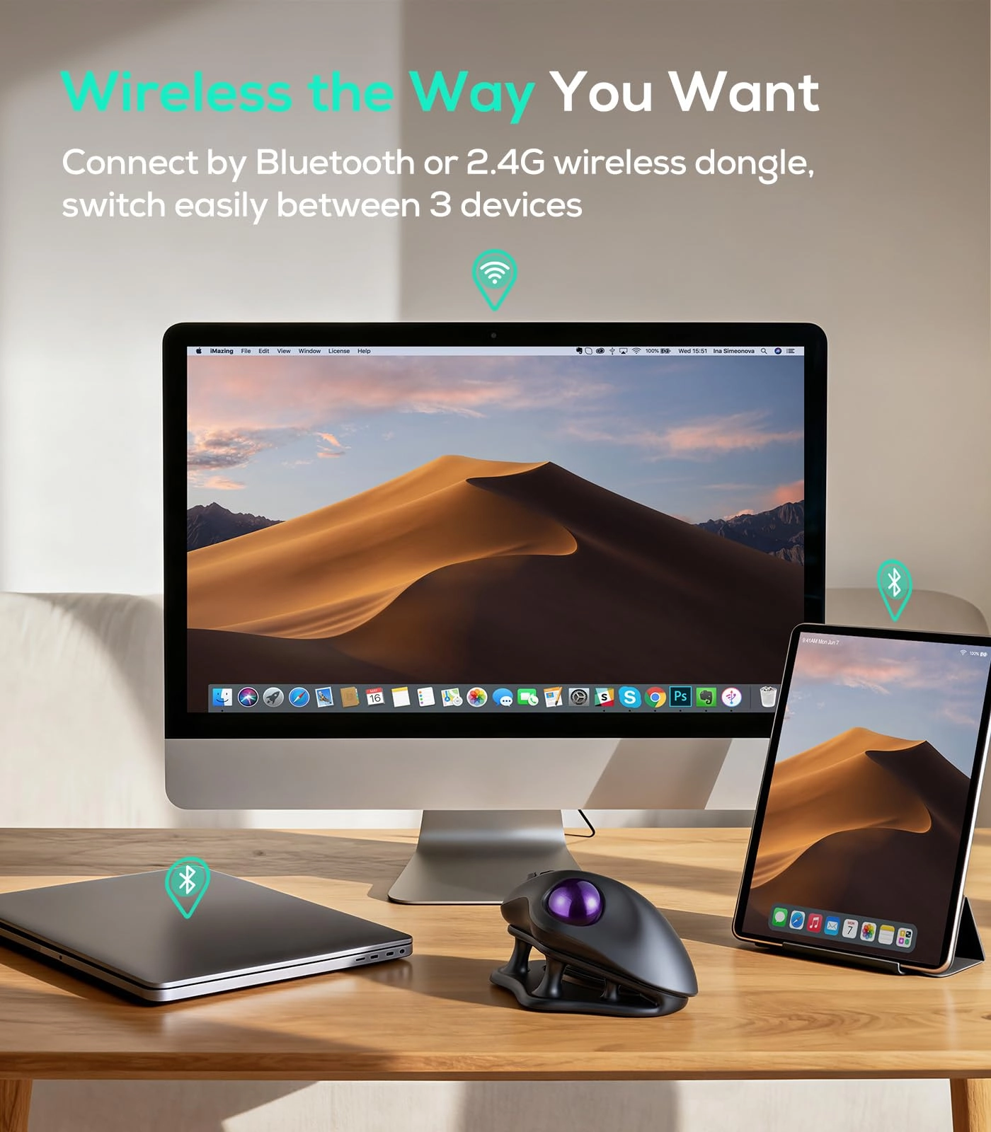 M511 Trackball Mouse - Wireless