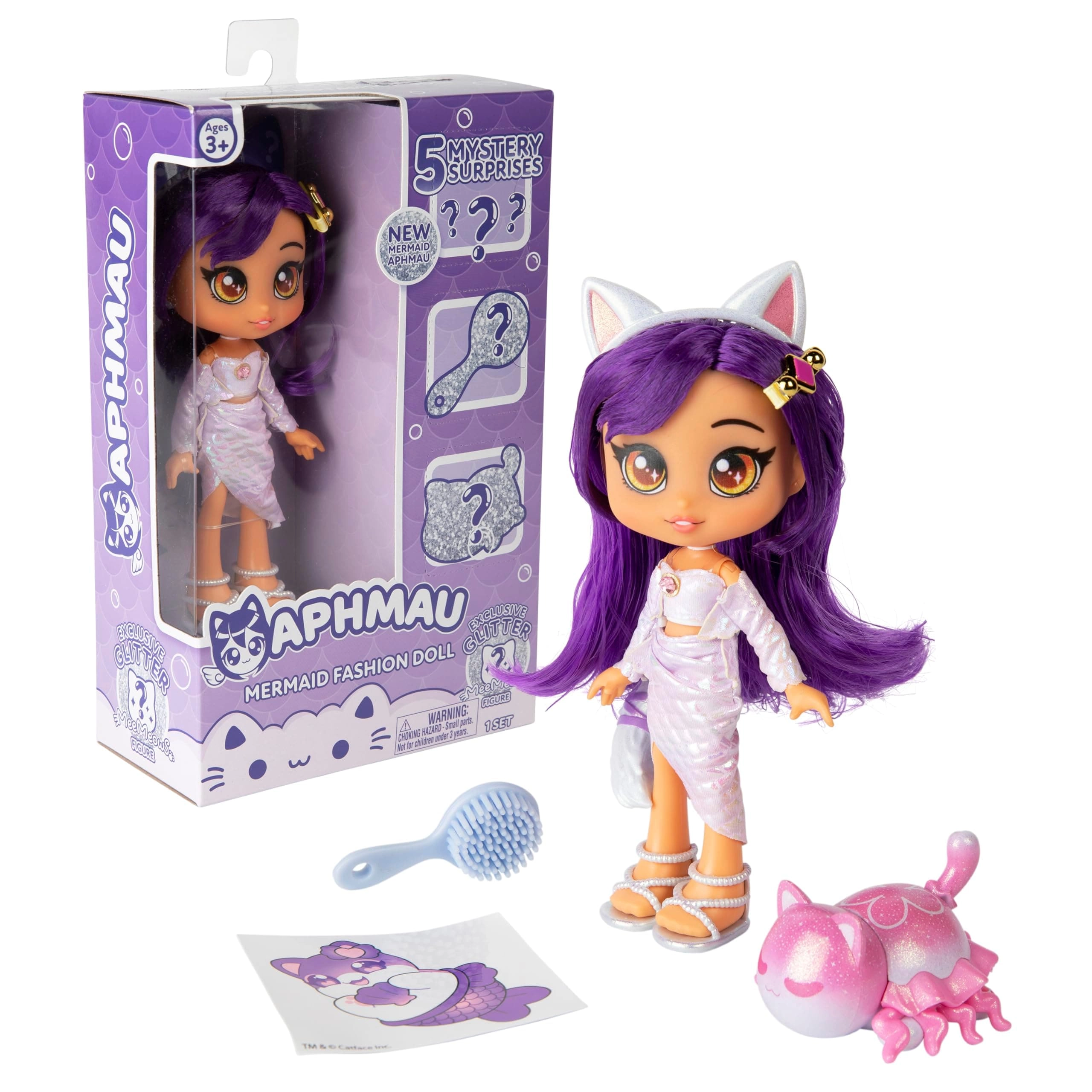 APHMAU Mermaid Fashion Doll - 5 Mystery Surprises Exclusive Mermaid MeeMeow Mini Figure