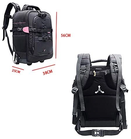 Bp-60 - 38cm X 25cm X 56cm Professional Trolley Bag Backpack Case