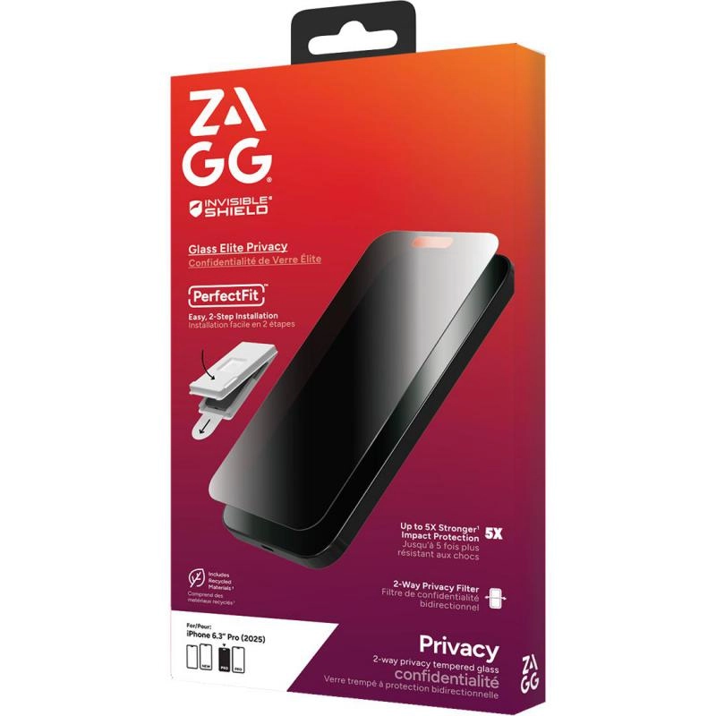 Privacy Tempered Glass Screen Protector for iPhone 17 Pro
