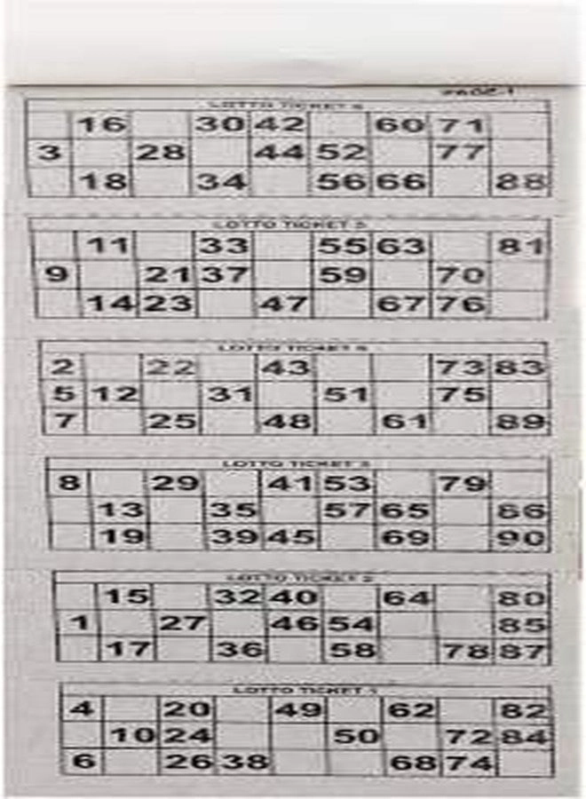 Tambola Tickets Booklet - 600 Different Tickets 2 Books