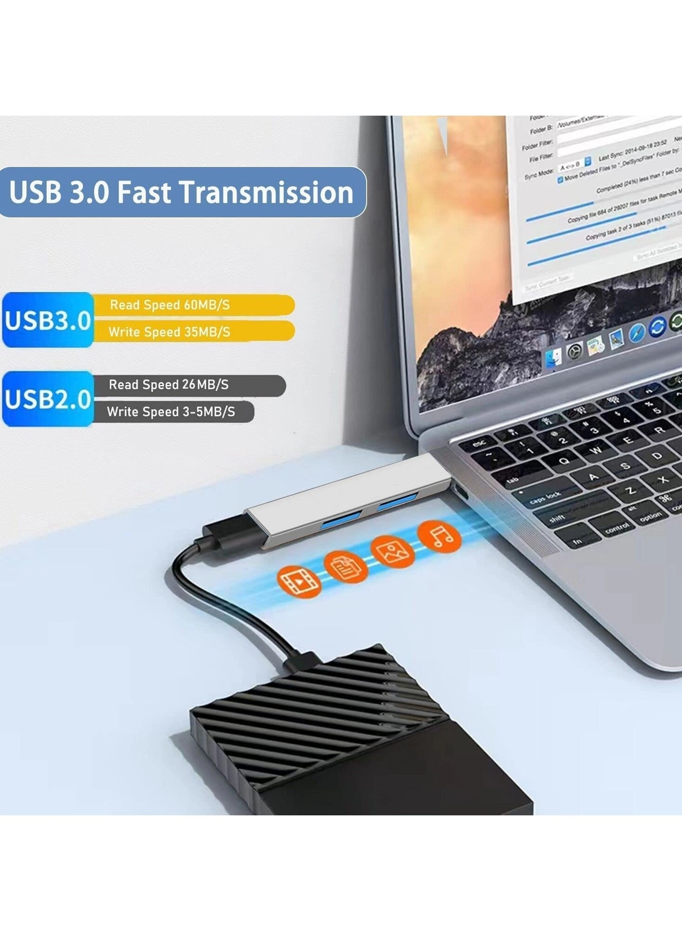 5-Port USB 3.0 Hub