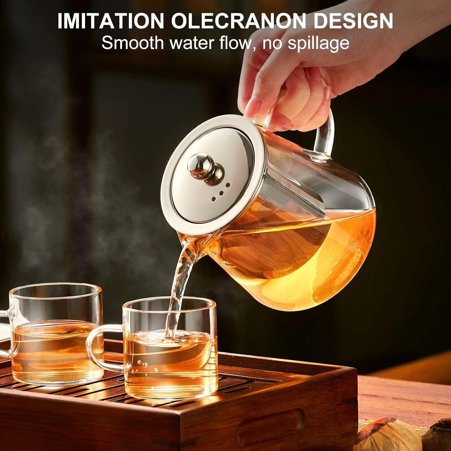 Borosilicate Glass Teapot - borosilicate glass 950ml