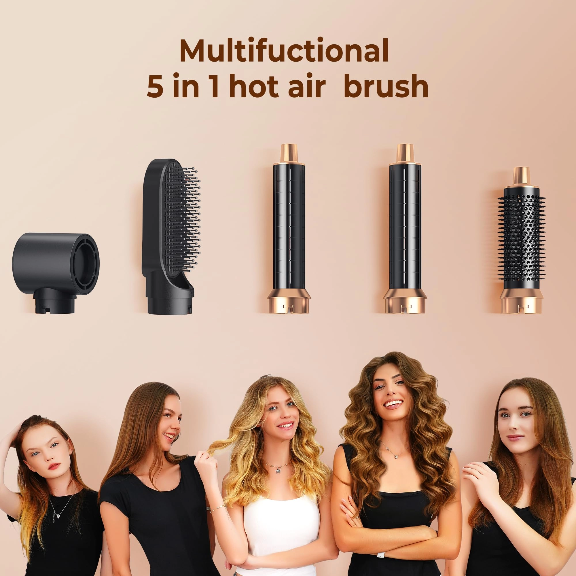5 in 1 Blow Dryer Brush - 800 watts Royal Blue