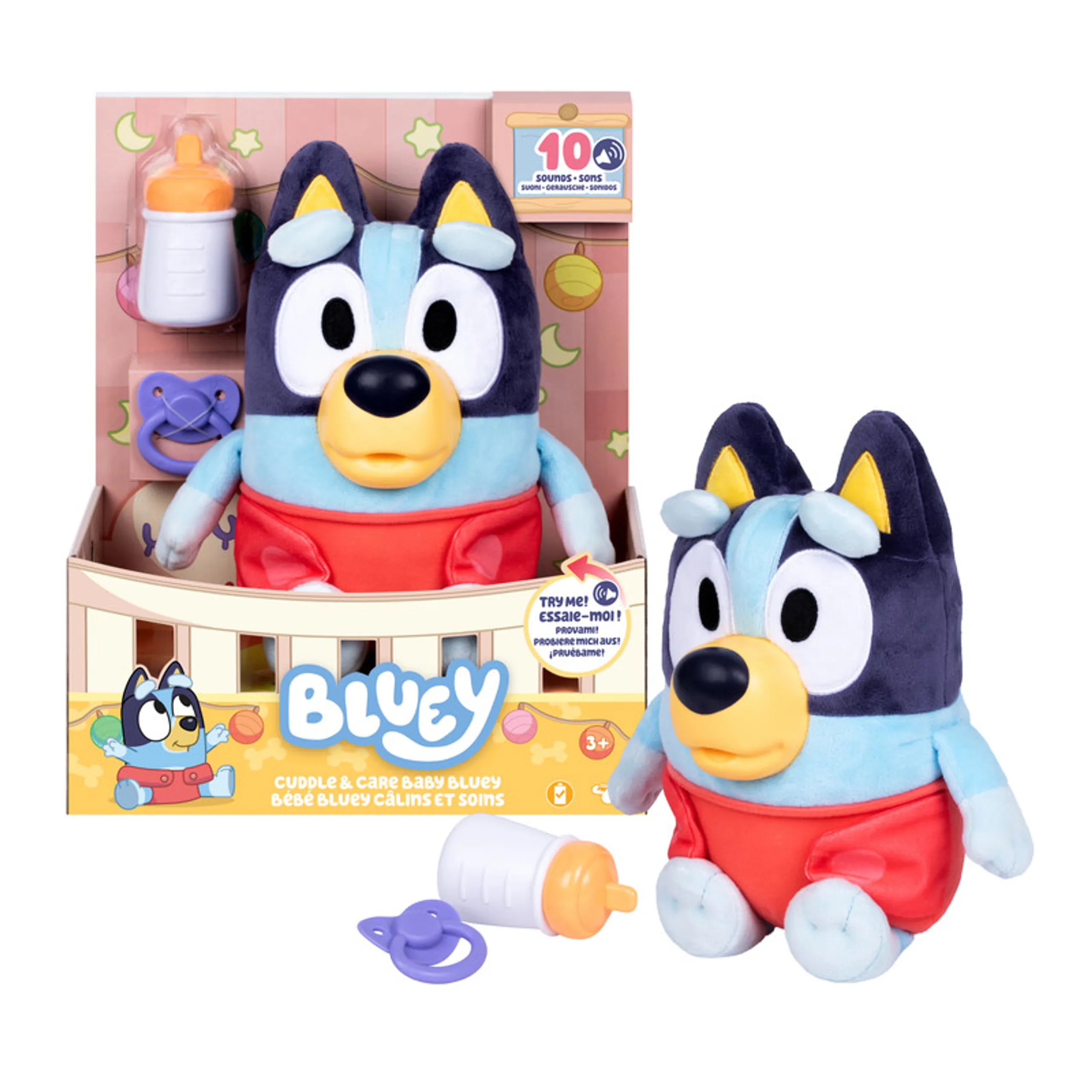 S13 Plush Cuddle And Care Baby - 10 different baby sounds