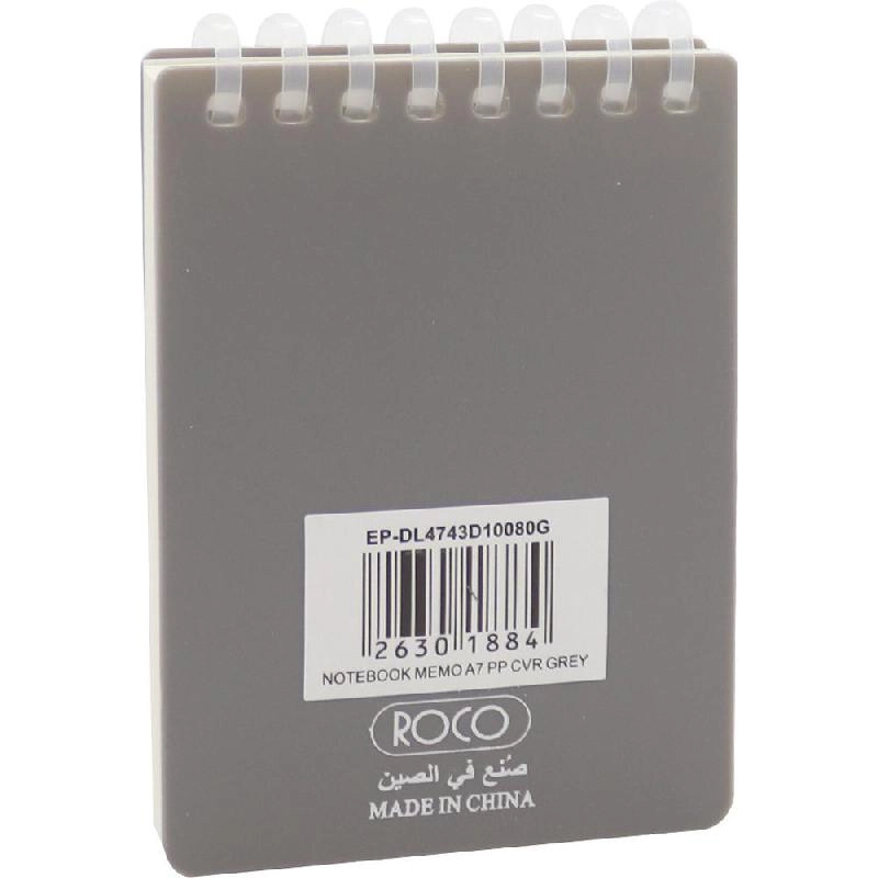 Memo Notebook A7 Spiral - Lined 60 Sheets