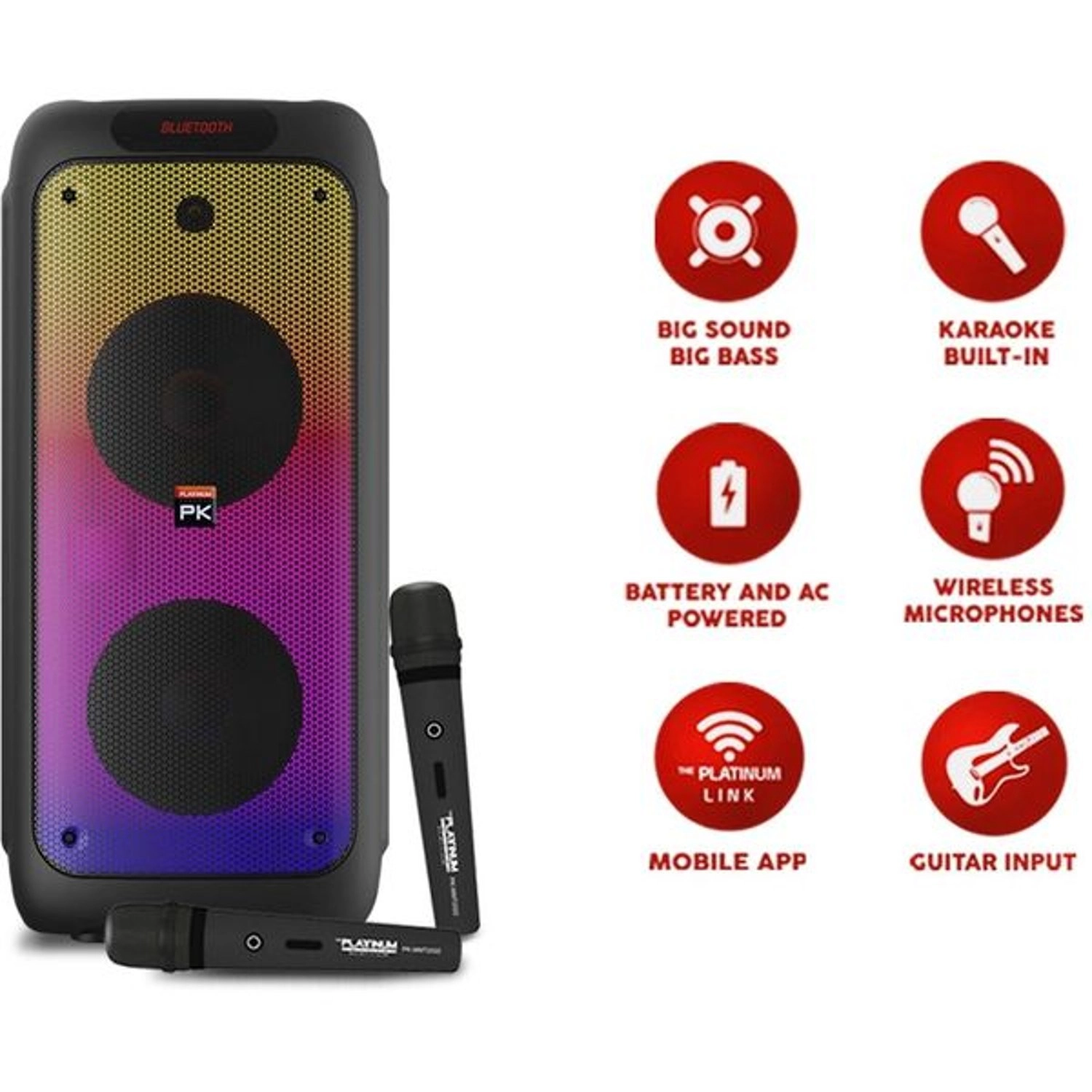 Party Jukebox Speaker DK-88 - Dual Microphone Support