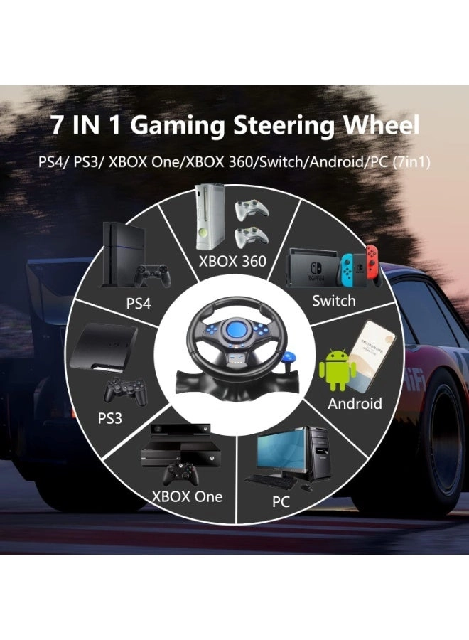 V7 Racing Wheel & Pedals - PC/PS4/PS3/Xbox Series X|S/Nintendo Switch/Xbox One