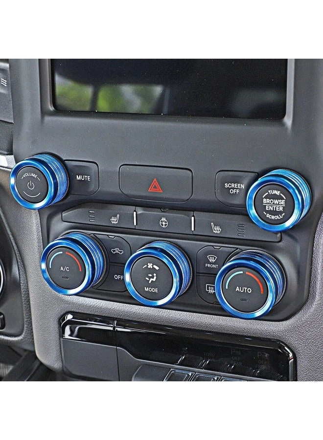 Center Console Knob Cover - Aluminum 5pcs Red 2018-2025+