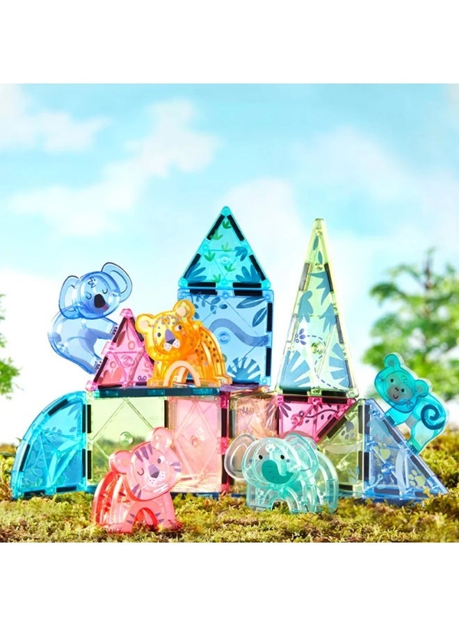 Colorful Magnetic Tiles - 40 pcs