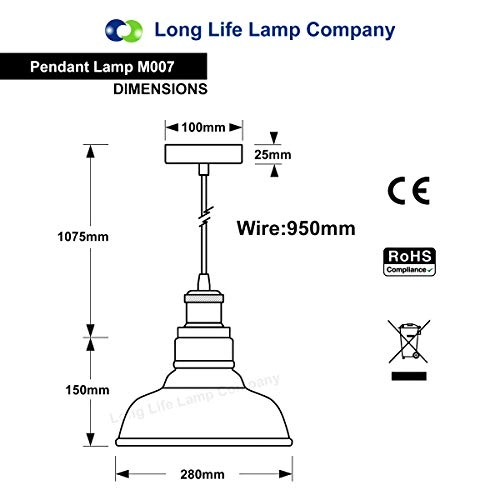 E27 Vintage Style Chandelier - 2 Pack Brass Antique Finish