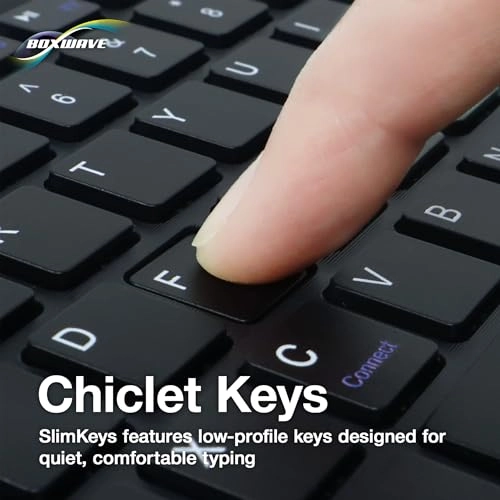 SlimKeys Bluetooth Keyboard - for Samsung Galaxy S24 Ultra Trackpad Jet Black