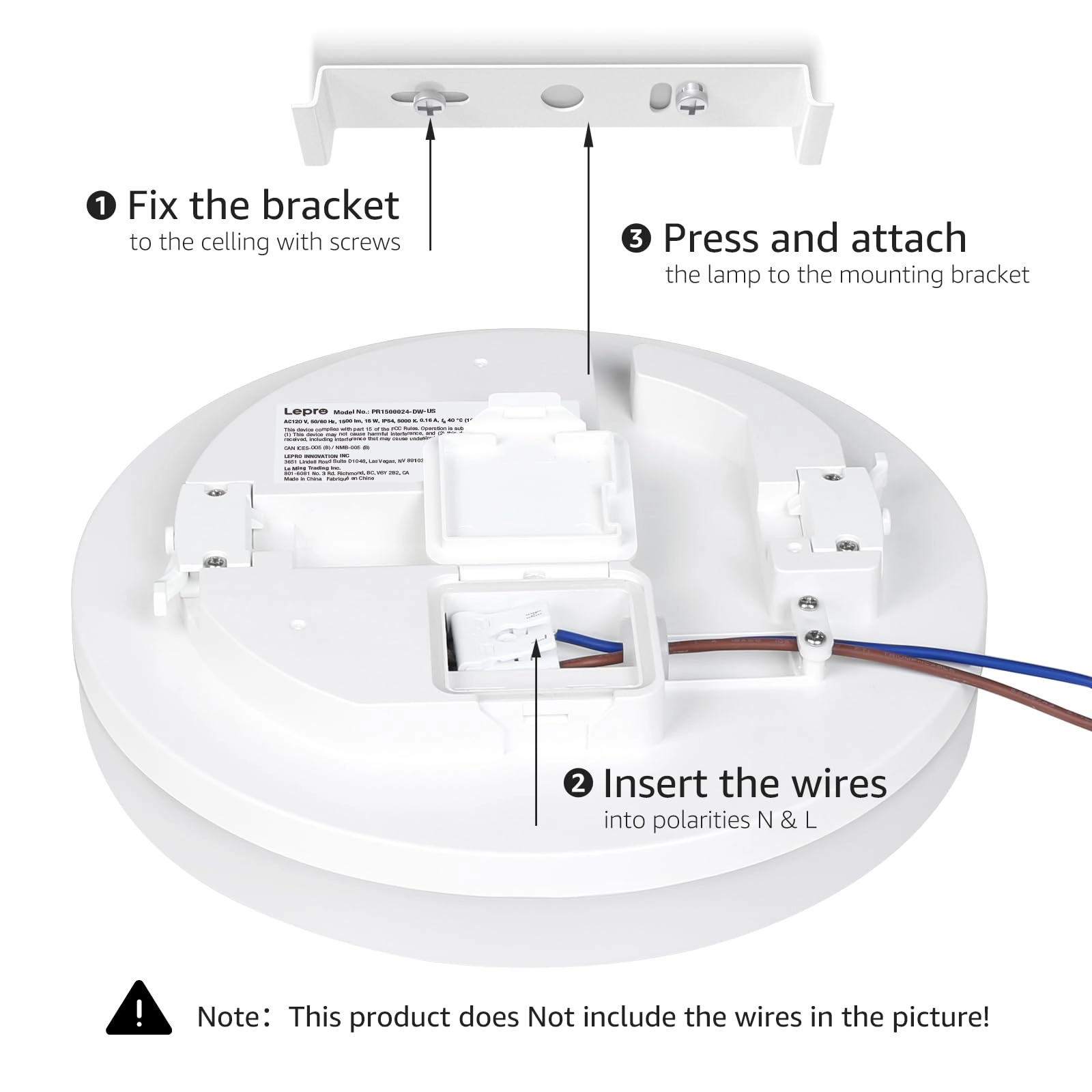 LE 24W Flush LED Ceiling Light - 5000K