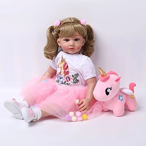 Rebirth Baby Doll - 48cm/58cm Silicone Limbs Cloth Body Panda Clothes Gift Set