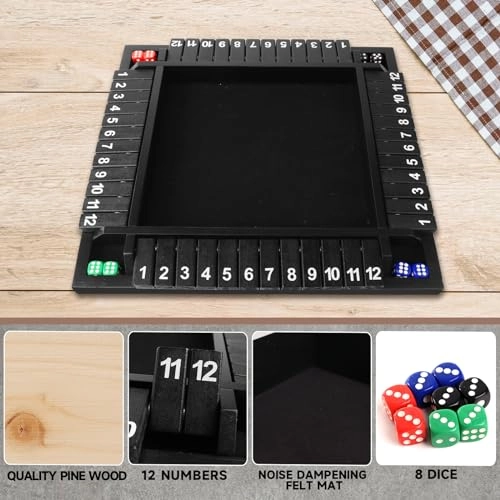 Shut The Box - Wooden 1-4 Player