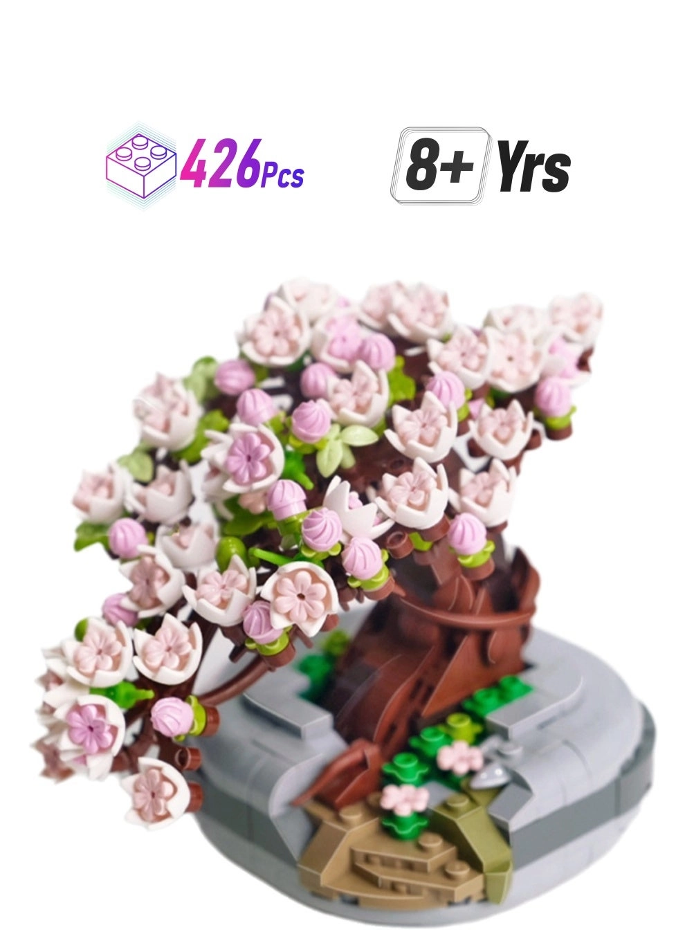 Generic Mini Cherry Blossom Potted Plants - 426pcs Building Block Toys