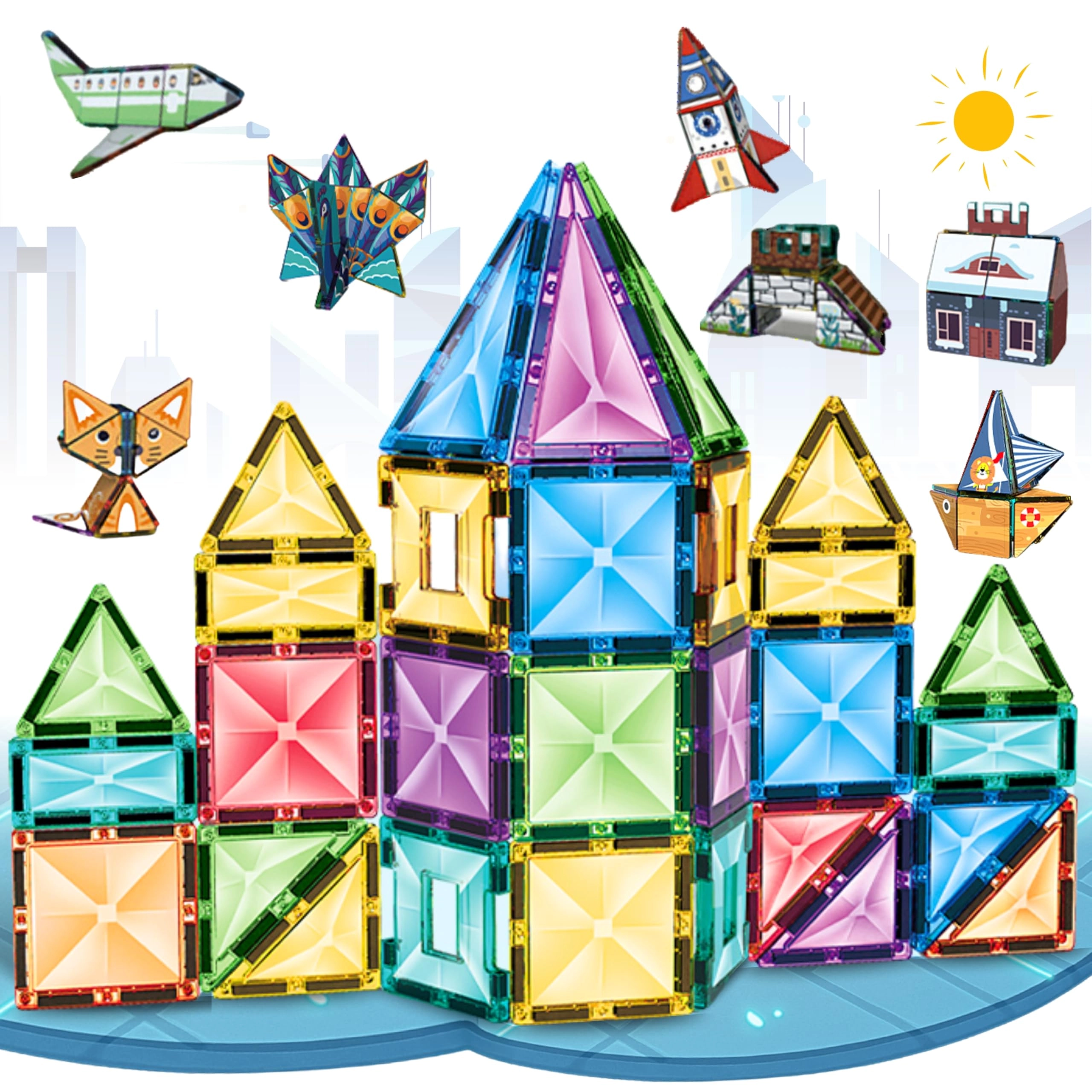 Fits4Kids Magnetic Building Blocks - 100 pcs