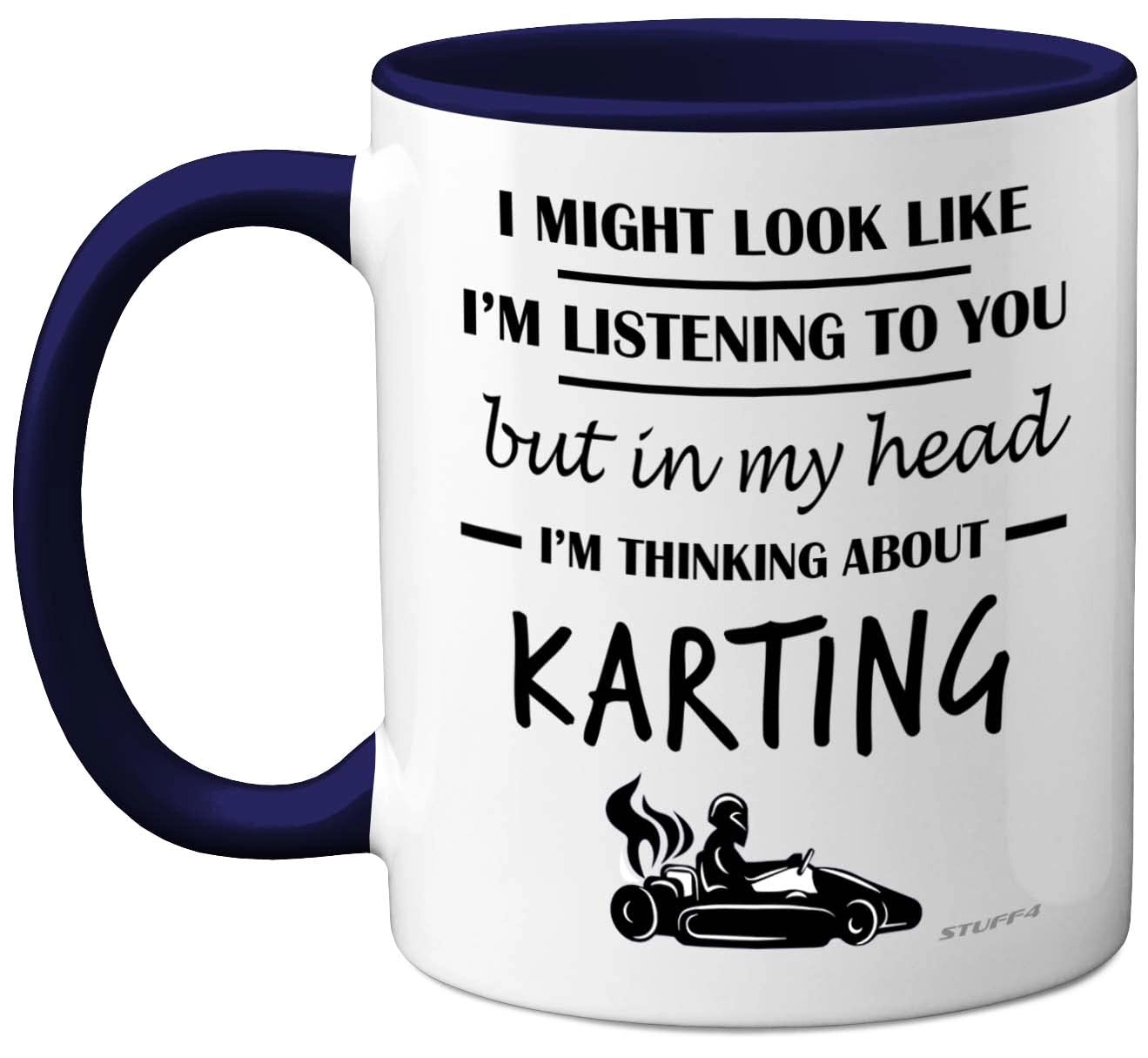 STUFF4 in My Head I'm Thinking About Karting Mug - 1 pcs