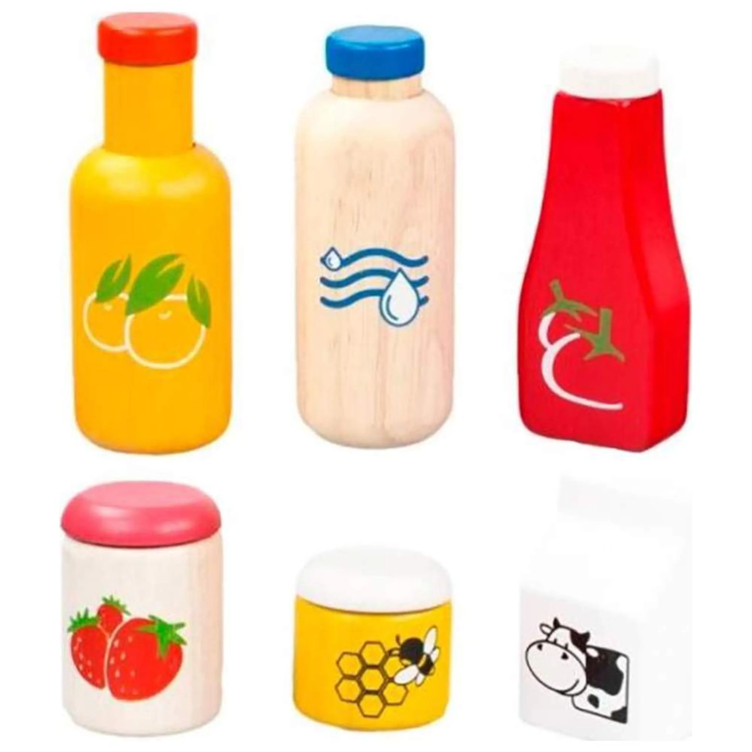PlanToys Food & Beverage Set - Wood (Klg-3432)