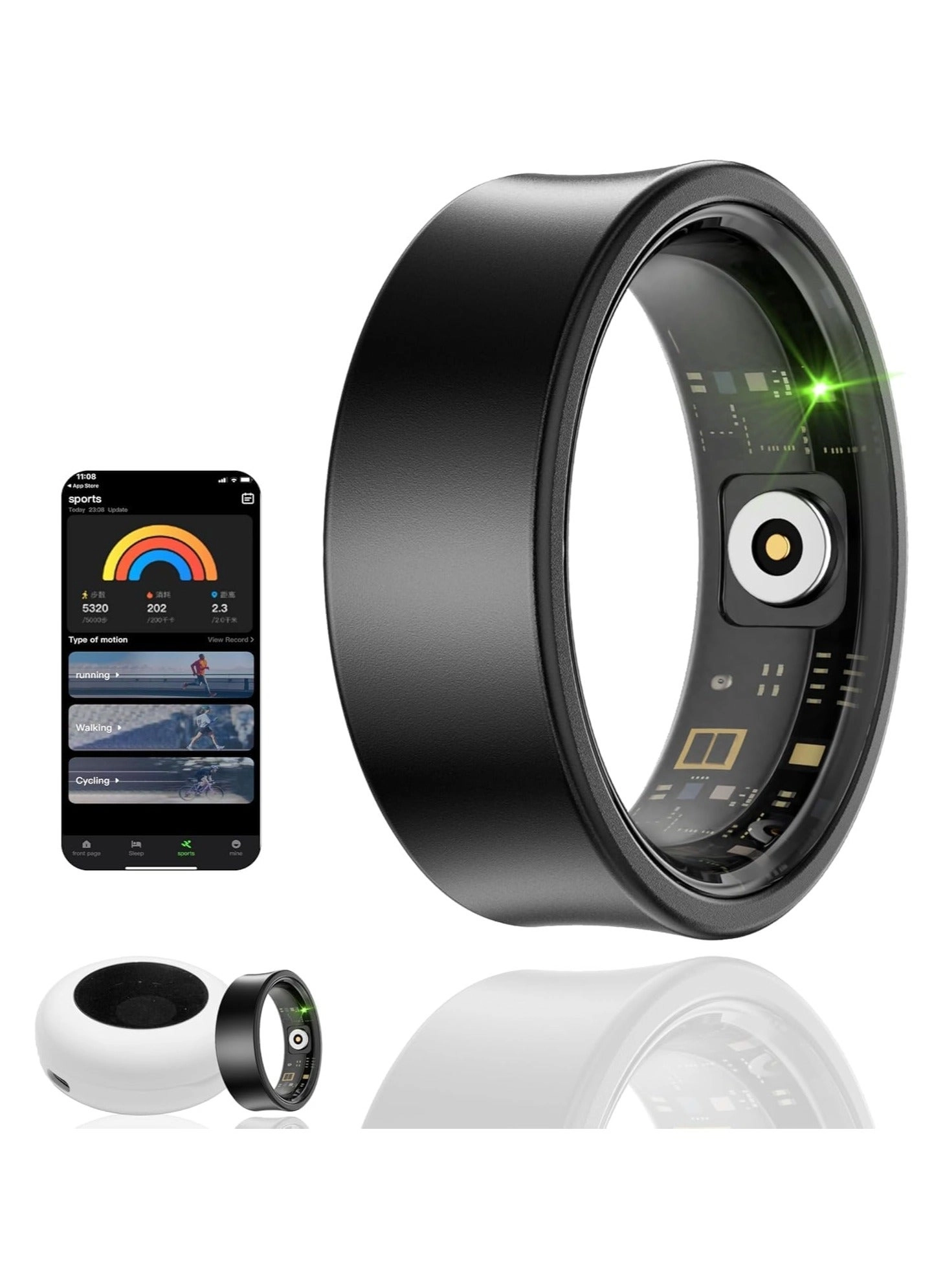 Smart Ring - Heart Rate Waterproof Black #11