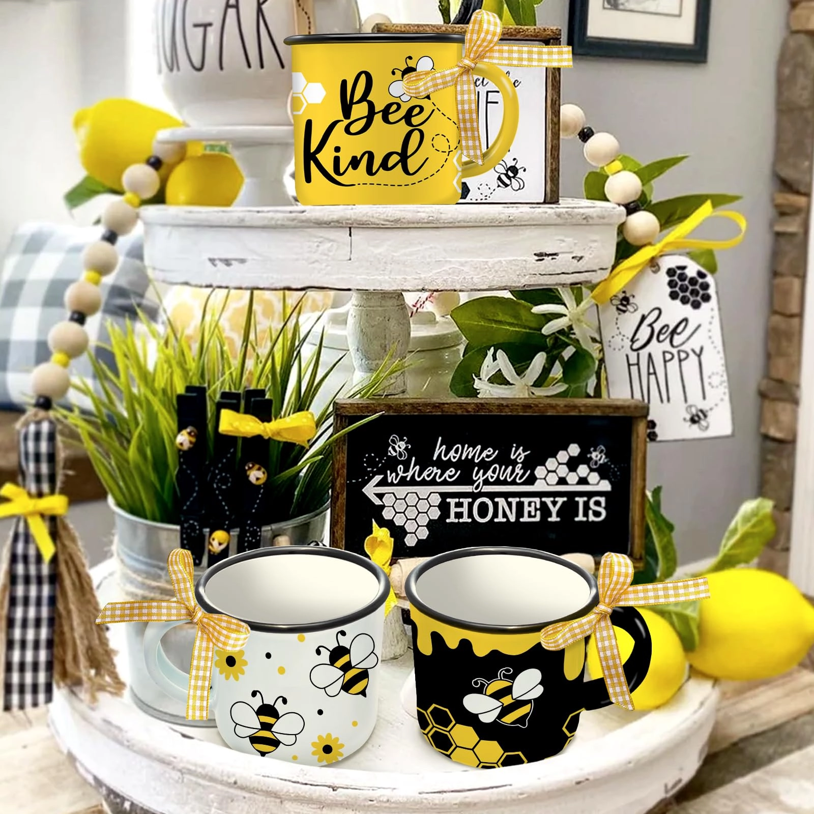 Bumble Bee Themed Mini Coffee Mug - 3 pcs