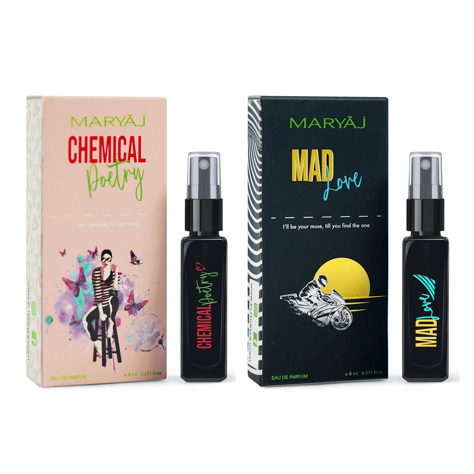Floressence Perfumes pvt. Ltd CHEMICAL POETRY - 8ML EDP + MAD LOVE - 8ML EDP