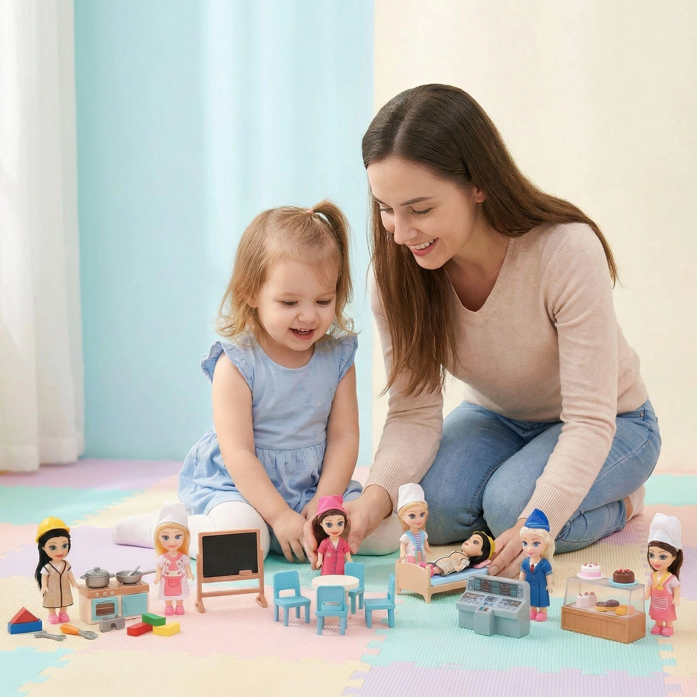 Little Career Toddler Dolls - with Dresses Chef Doctor Pilot