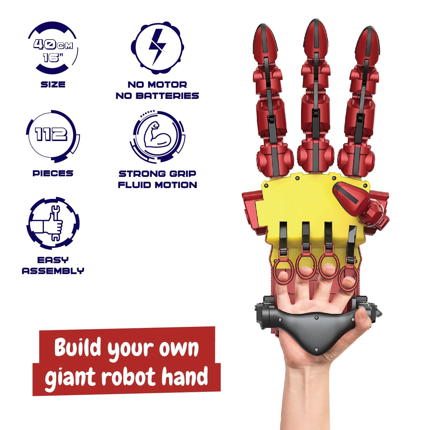 Bionic Cyborg Hand Kit Engineering - 10 years+ 112 pieces