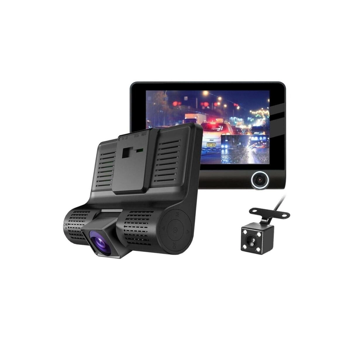 Dash Cam 3 Channel Car DVR - 1080P