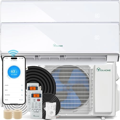 22 SEER2 18K BTU 2 Zone Mini Split - WiFi 1100W
