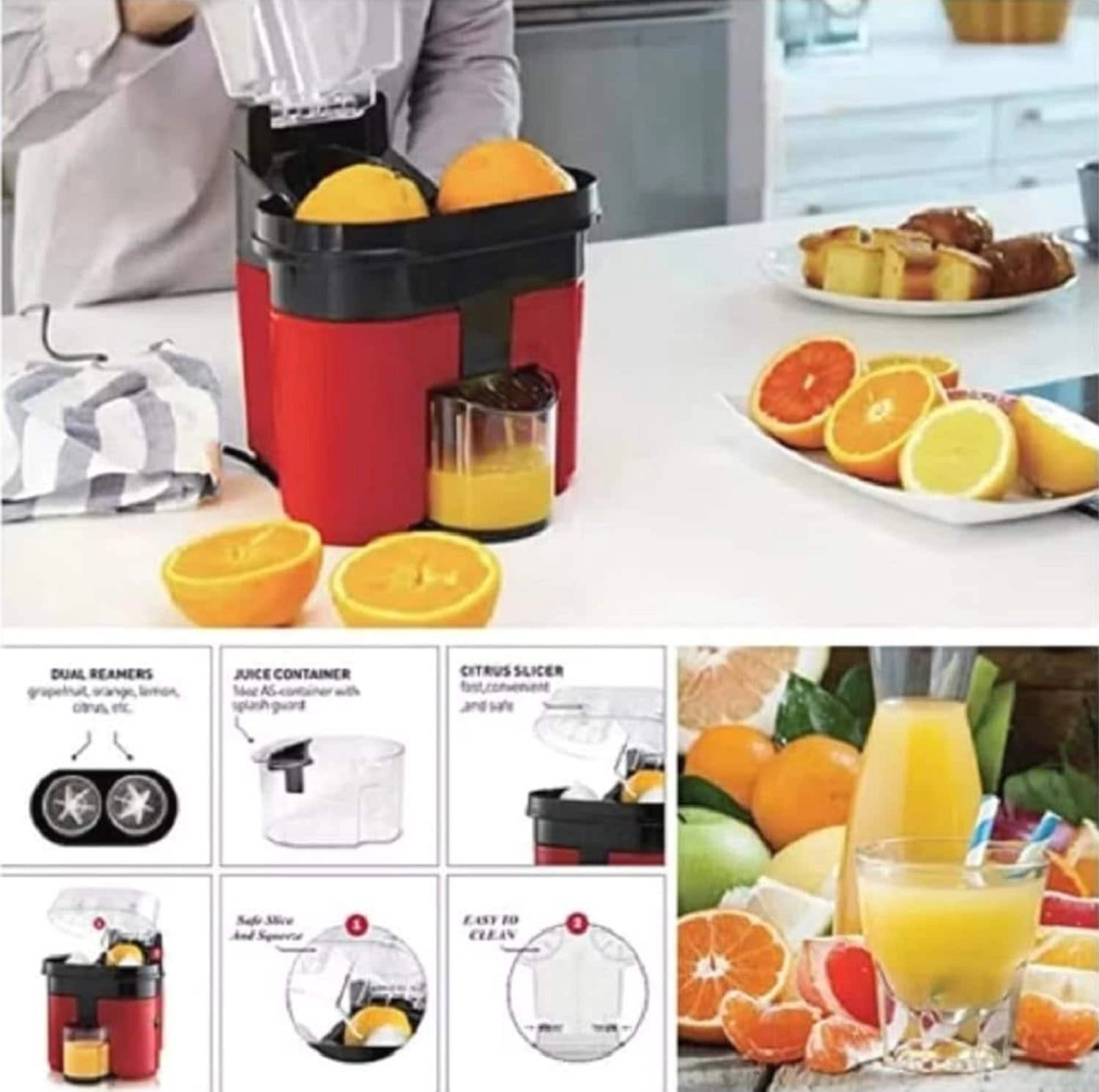 Double Twin Orange Juice Maker - 90W