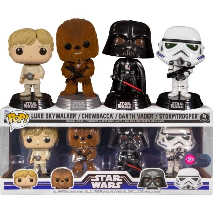 FUNKO Luke Skywalker + Chewbacca + Darth Vader + Stormtrooper - Star Wars