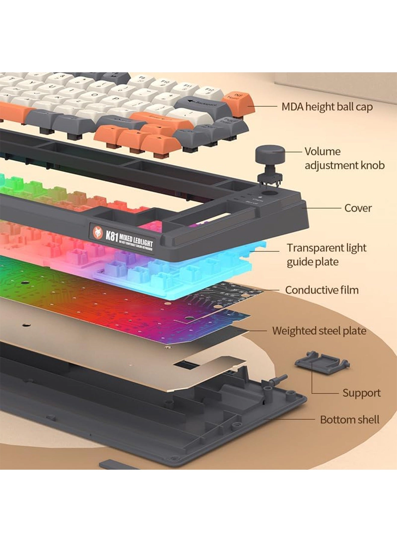 Gaming Keyboard and Mouse Set - EN/AR Wired