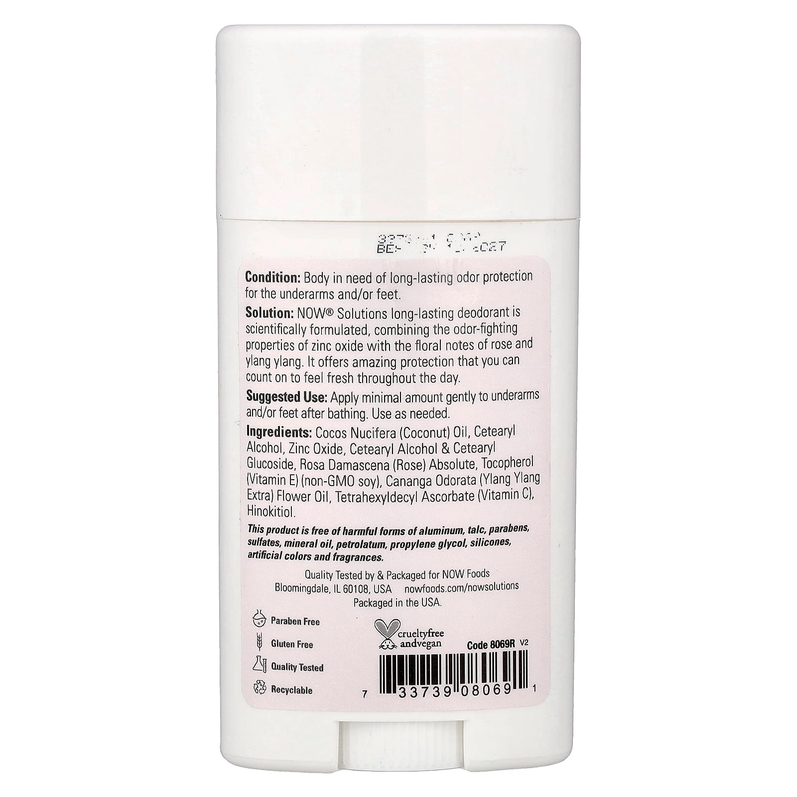 Solutions Long-Lasting Deodorant - Rose + Ylang Ylang 62 g