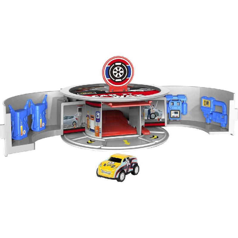 City Action Car Wax Auto Service Station - Die-cast Toy Model Assorted Color