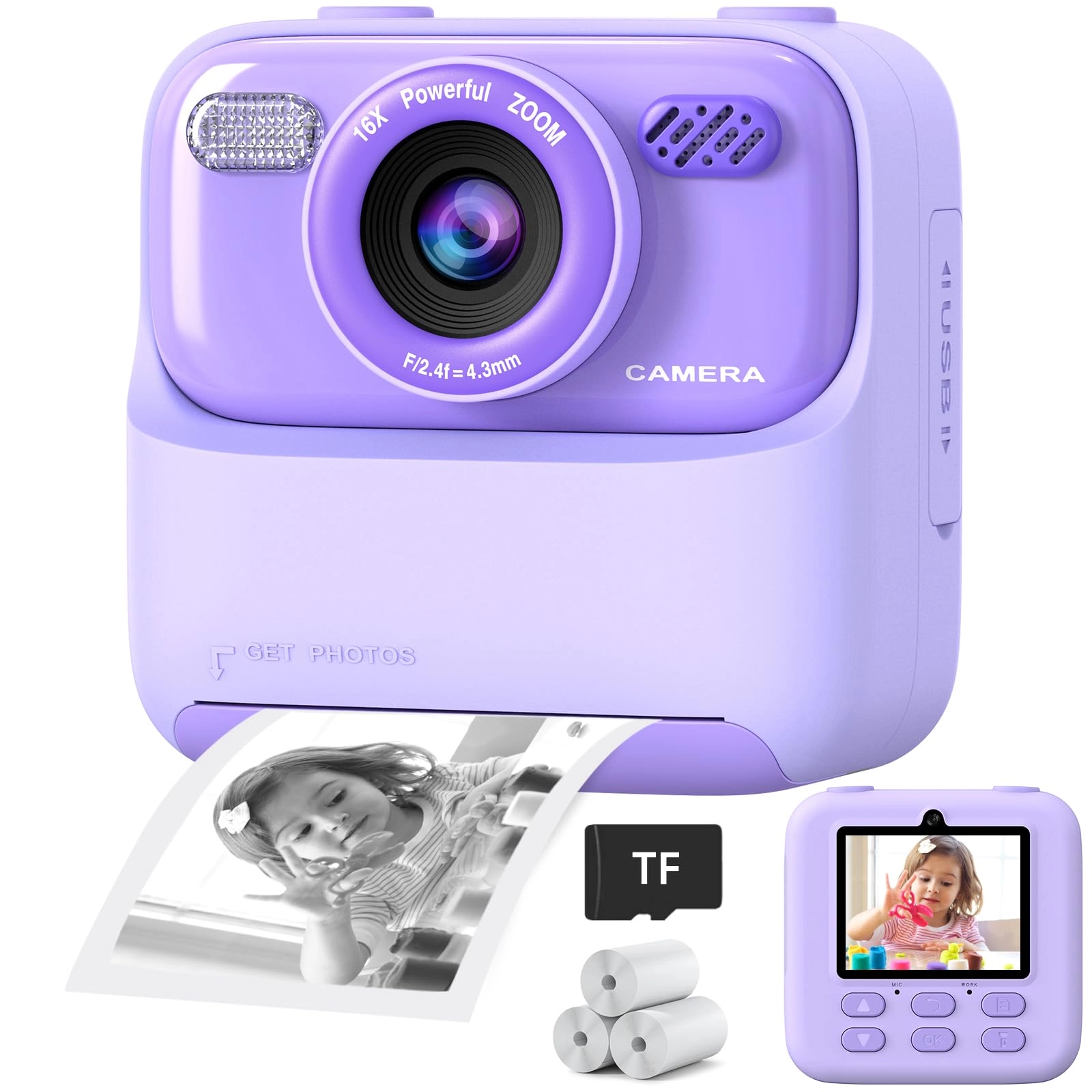 Cimizi Instant Print Camera - 32GB White