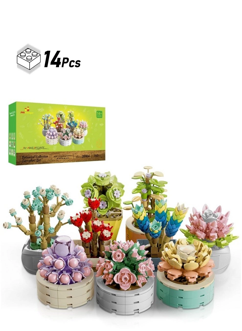 Flowers Succulents Botanical Collection - 750 pcs