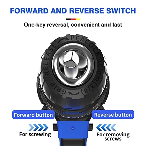 21V Cordless Combi Drill - 2 Batteries 45Nm